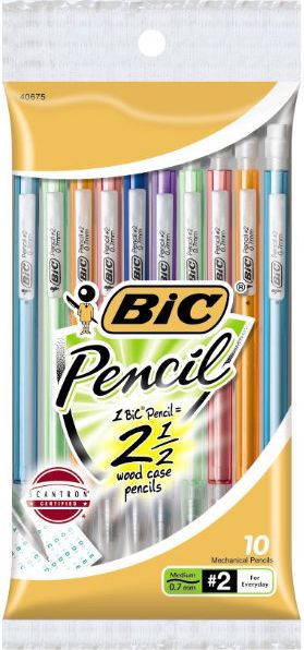 MECH PENCIL .7MM 10PK COLORBAR