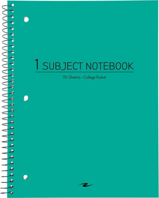 NOTEBK 10.5x8 70SH 1SUB TEAL