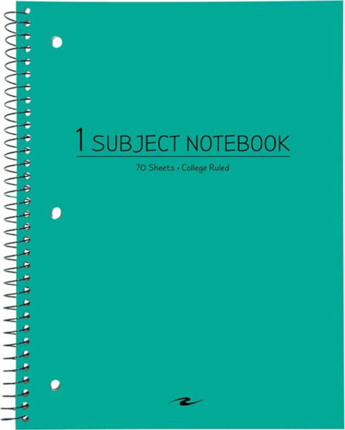 NOTEBK 10.5x8 70SH 1SUB TEAL