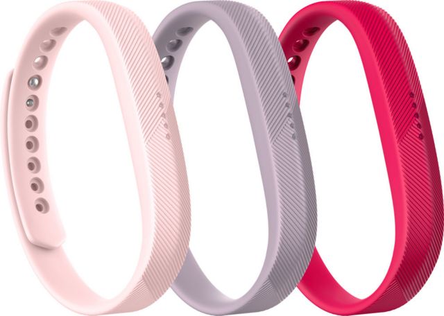 Fitbit Flex 2, Accessory 3-Pack, Pink - Small