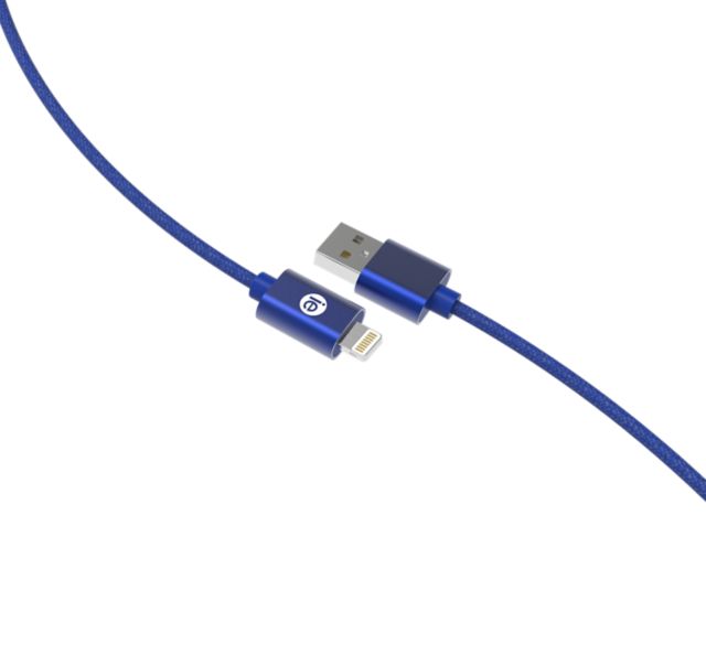 10ft Braided USB Lightning Cables - Blue - ONLINE ONLY