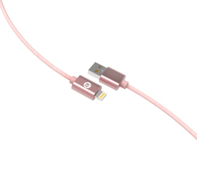 10ft Braided USB Lightning Cables - Rose Gold - ONLINE ONLY