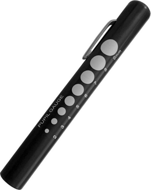PUPIL GAUGE DISPOSABLE PENLIGHT-BLACK