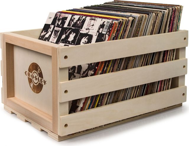 Crosley Record Storage Crate- Natural  - ONLINE ONLY