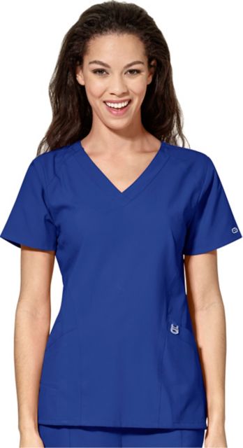 WonderWink W123 Women's Stylized V-Neck Scrub Top, 6155 3X
