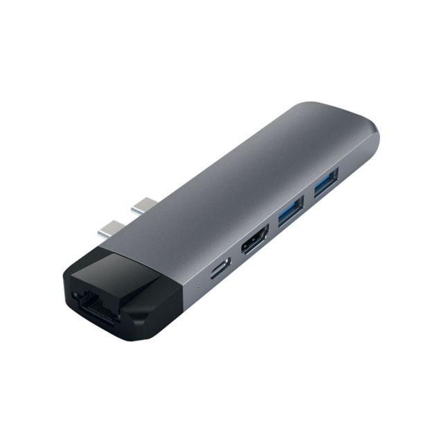 Satechi Type-C Pro Hub Adapter With Ethernet, Space Gray - ONLINE ONLY