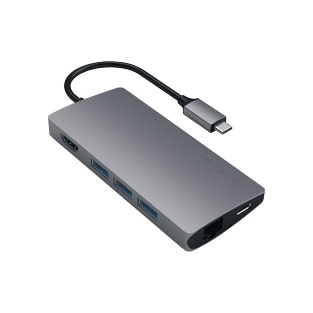 Satechi Type-C Multi-Port Adapter 4K With Ethernet V2, Space Gray - ONLINE ONLY