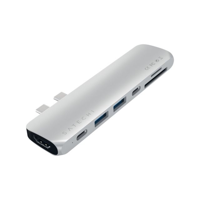 Satechi Aluminum Type-C Pro Hub Adapter, Silver - ONLINE ONLY