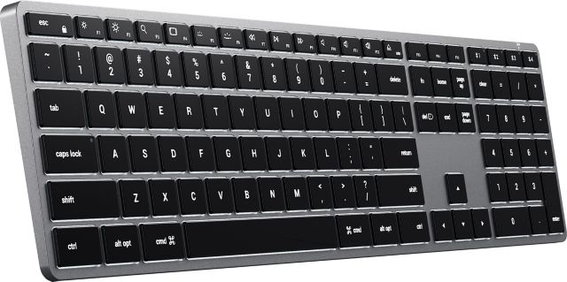Satechi Slim X3 Bluetooth Backlit Keyboard, 16.65 x 4.5 x 0.4in, Space Gray - ONLINE ONLY