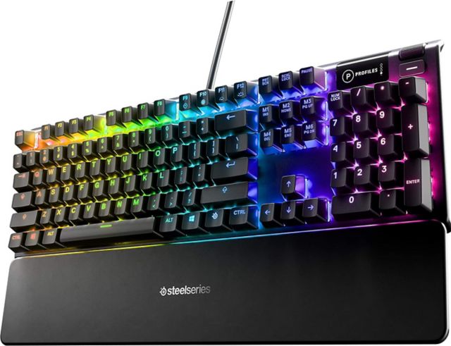 Apex 5 Wired Gaming Hybrid Mechanical Blue Switch Keyboard with RGB Backlighting (Black) - ONLINE ONLY