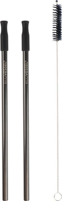 Straw Set - Pack of 2 Black