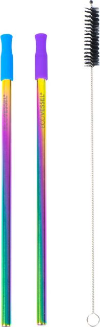 Straw Set - Pack of 2 Rainbow