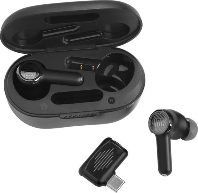 JBL Quantum True Wireless Noise Cancelling Gaming Earbuds, Black - ONLINE ONLY