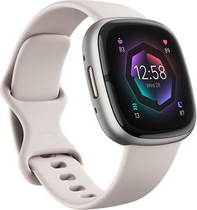 Fitbit Sense 2 Smartwatch- Lunar White Platinum - ONLINE ONLY