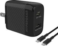 HyperGear SpeedBoost 25W PD USB-C Wall Kit, Black - ONLINE ONLY