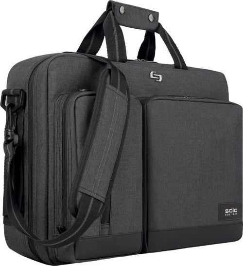 Solo New York Duane Hybrid Briefcase/Backpack 17.25in, Gray - ONLINE ONLY