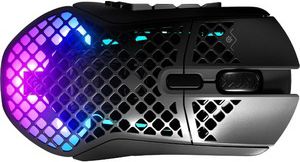SteelSeries Aerox 9 Wireless Ultra Lightweight Honeycomb Water Resistant RGB Optical Gaming Mouse (Black)