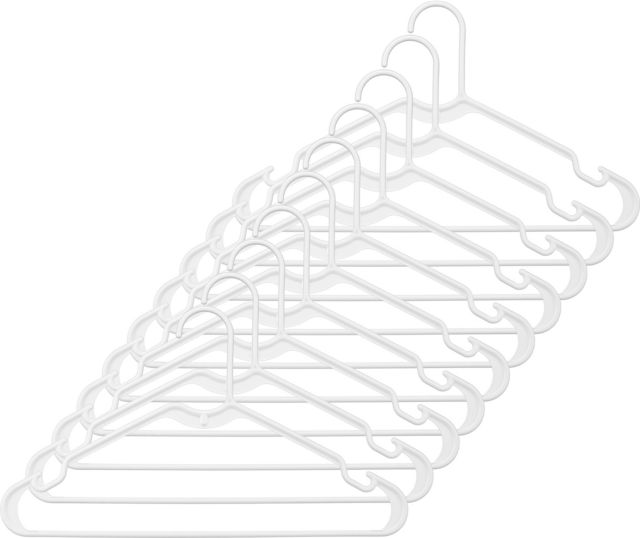 WHITMOR 10PACK PLASTIC HANGERS