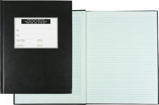 NOTEBK/PHYSICS 200PG HRDCV BLK