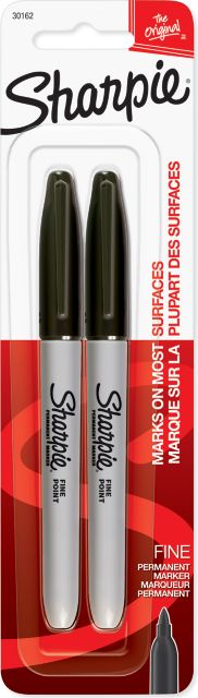 SHARPIE FINE BLACK 2/PACK