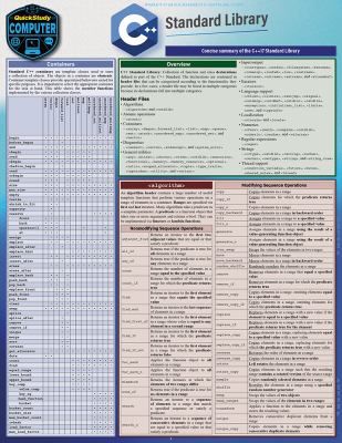 C++ Standard Library : A Quickstudy Laminated Reference Guide