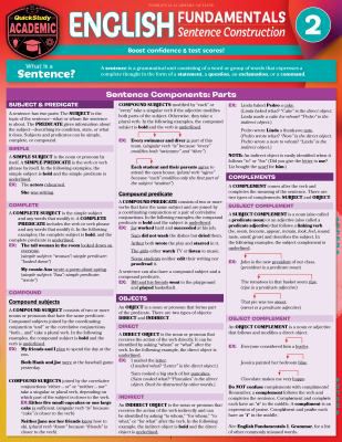 English Fundamentals 2 - Sentence Construction,