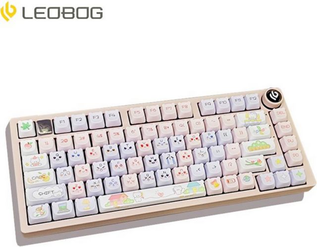 AULA LEOBOG Hi75 Wired Mechanical Gaming Keyboard  - White - ONLINE ONLY